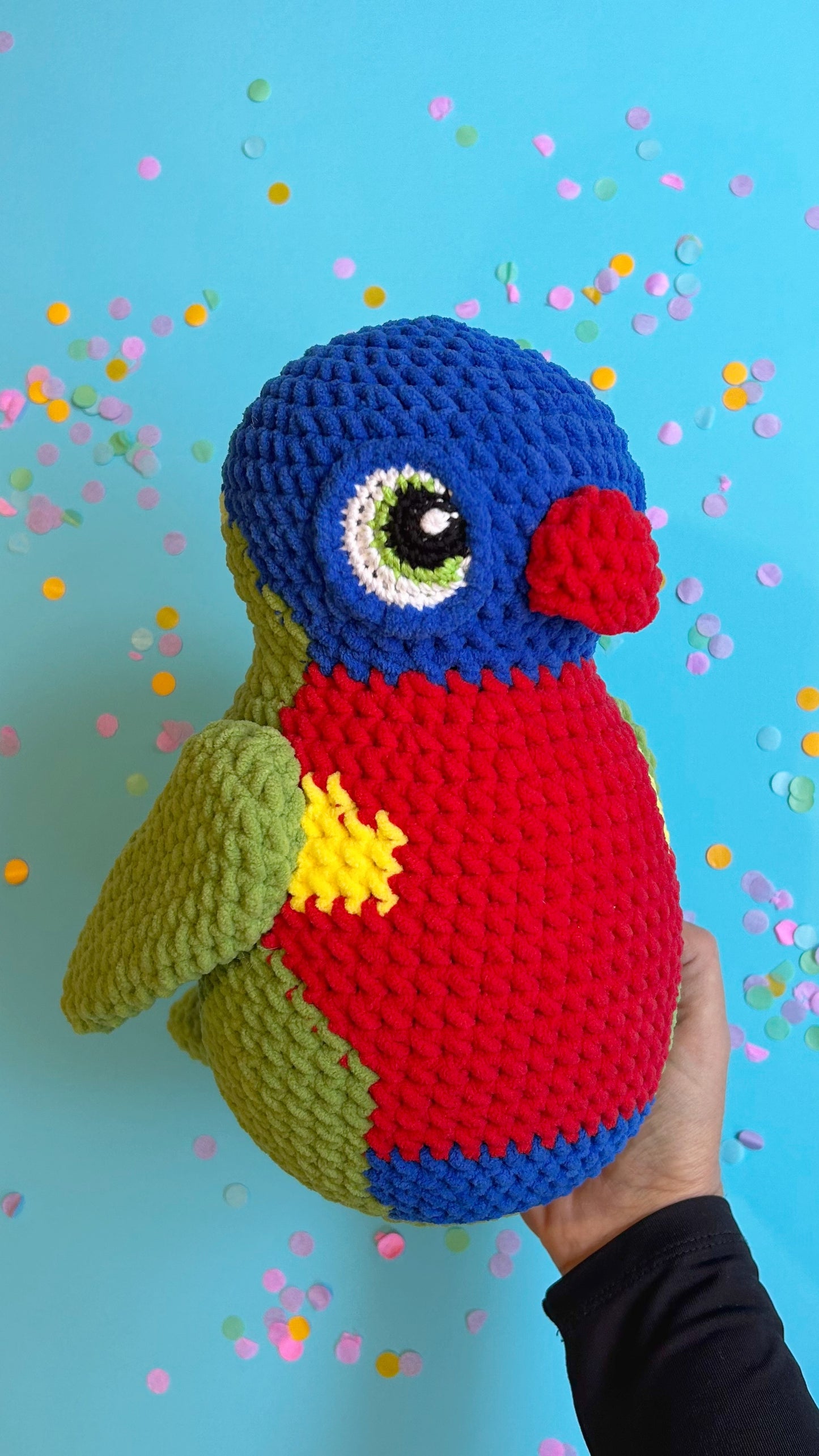 Rainbow Lorikeet plushie - Cartoon eyes