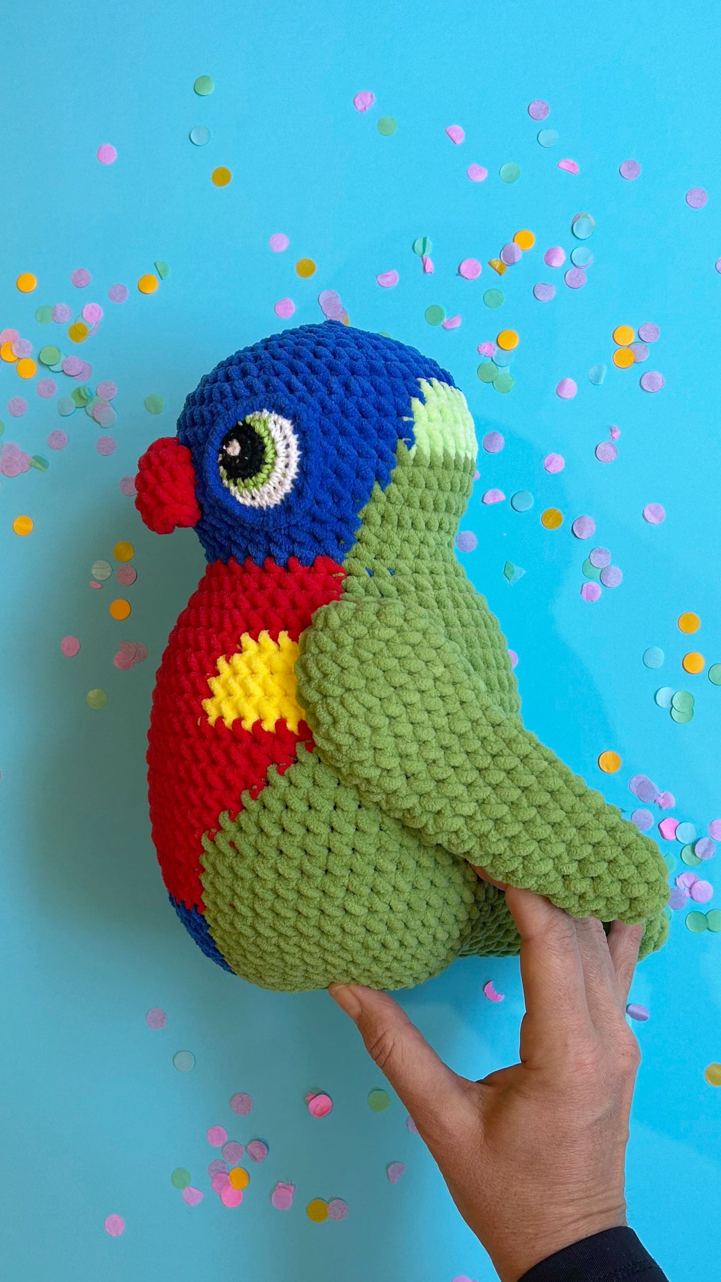 Rainbow Lorikeet plushie - Cartoon eyes