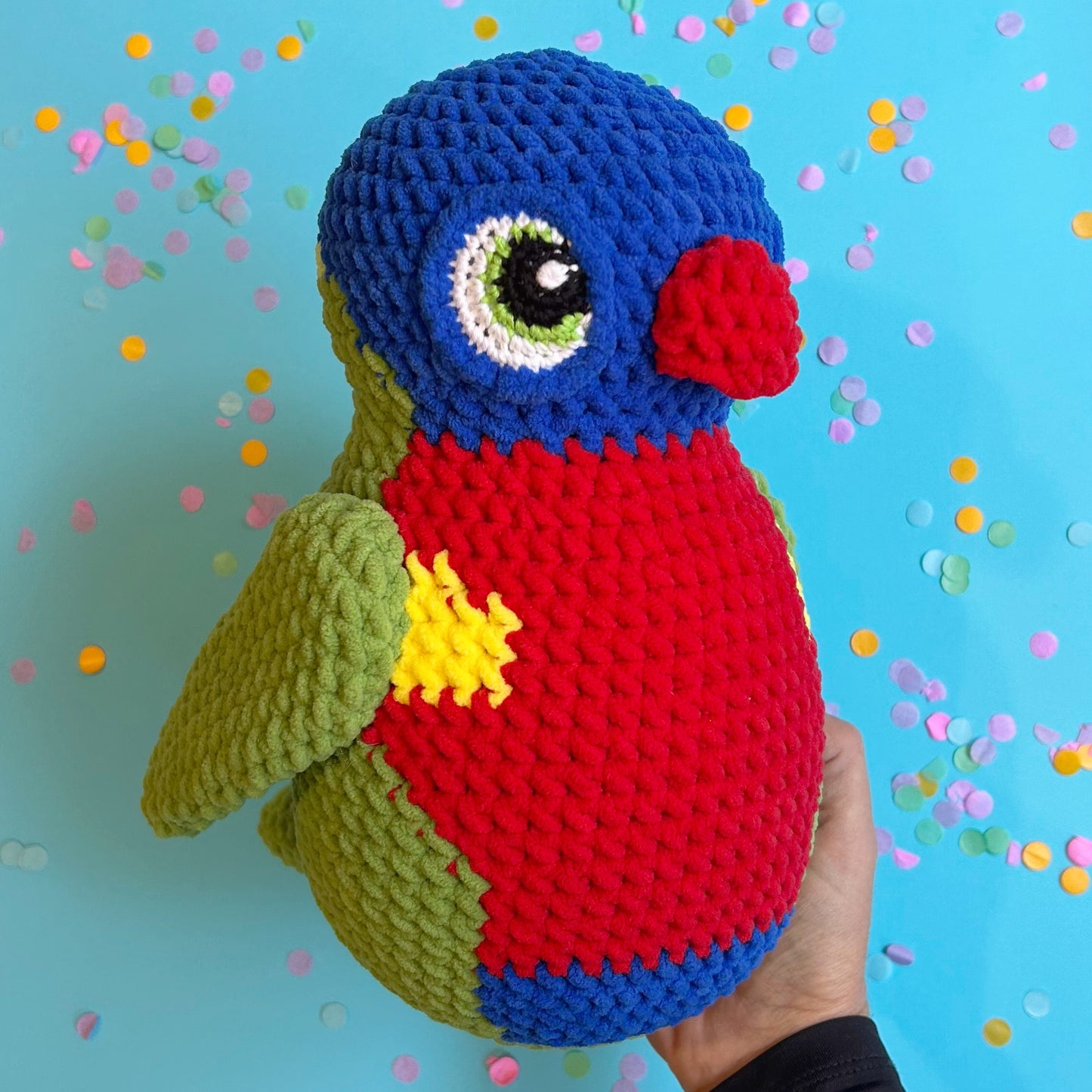 Rainbow Lorikeet plushie - Cartoon eyes