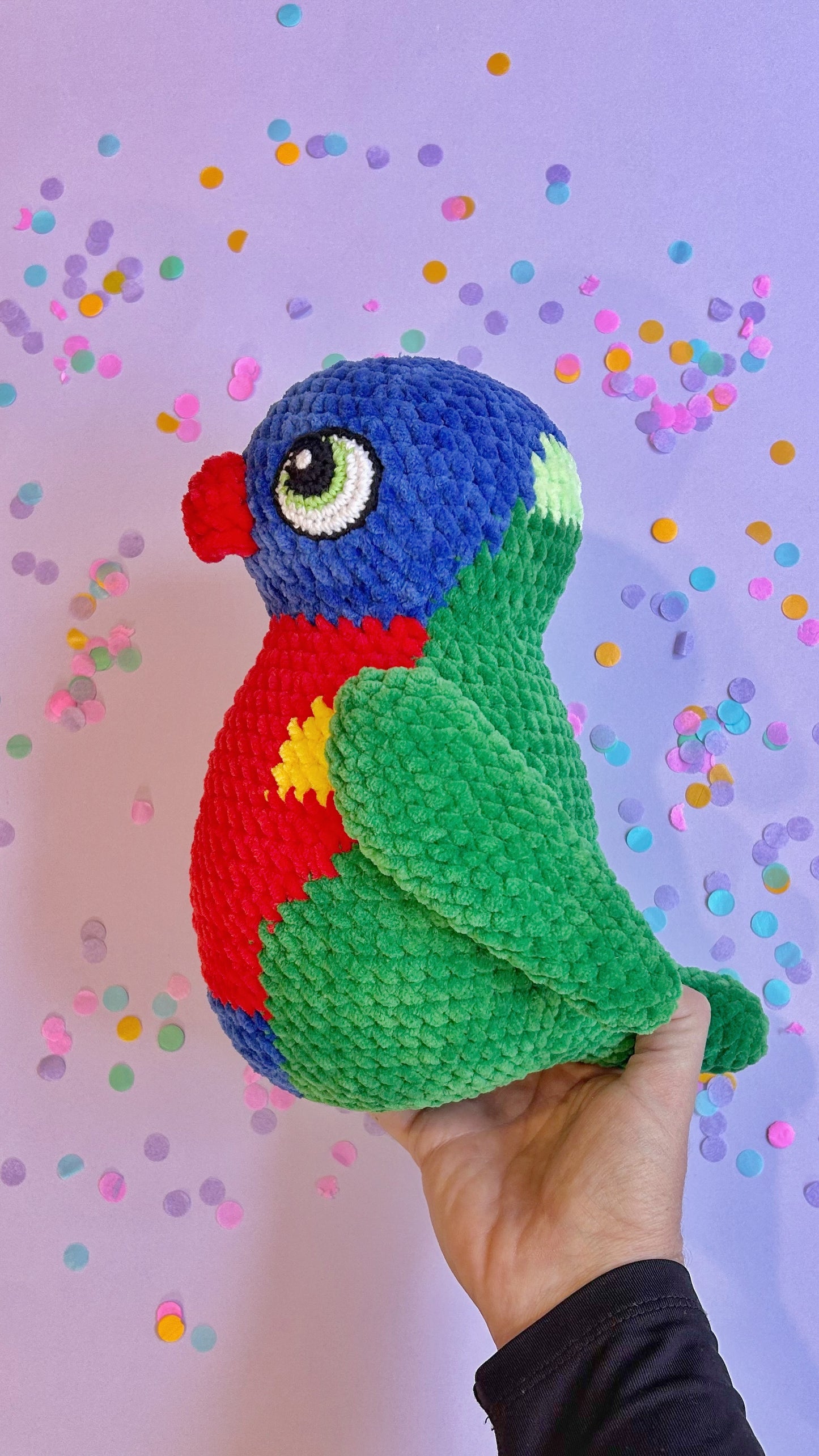 Rainbow Lorikeet plushie - Cartoon eyes