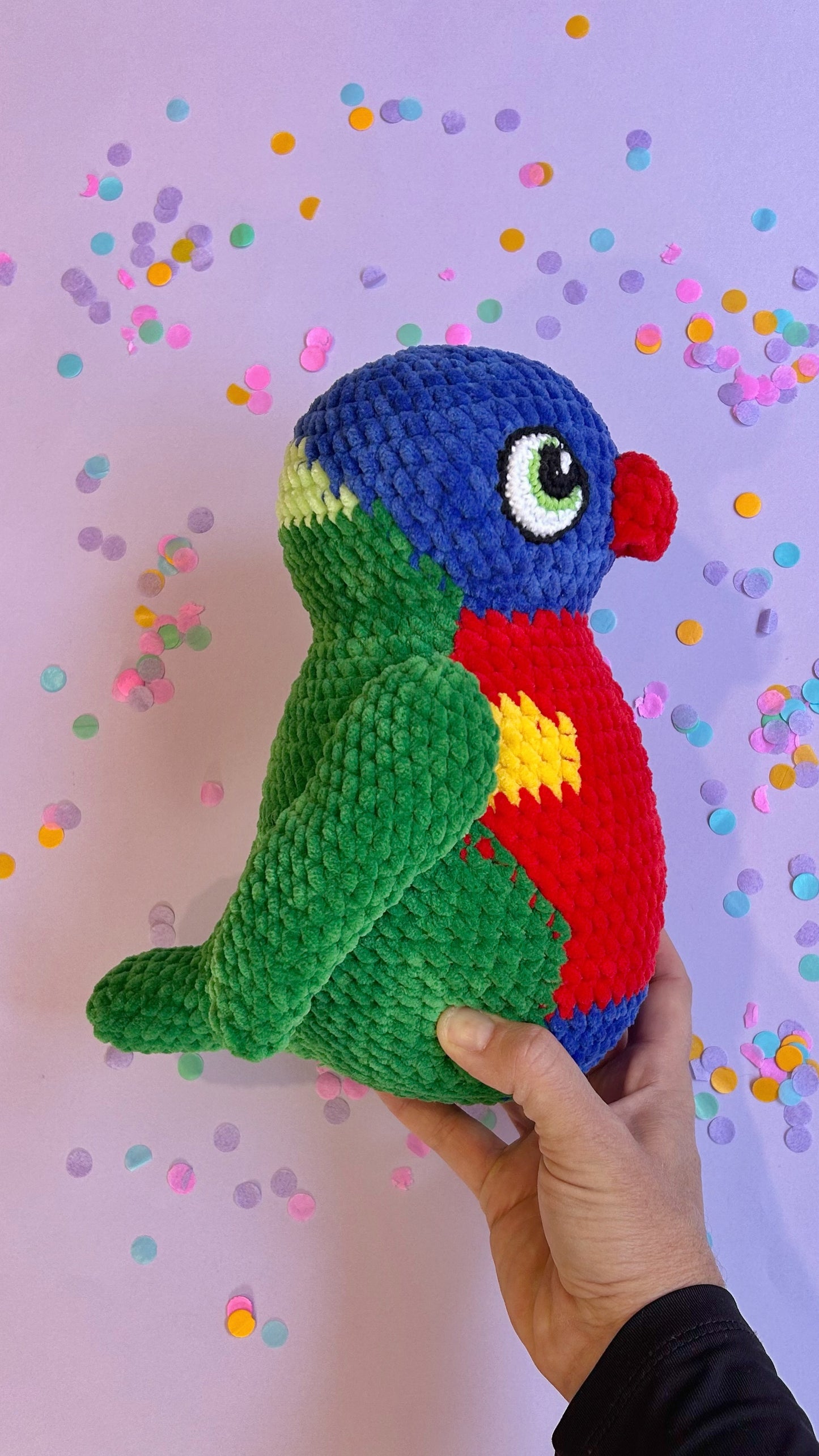 Rainbow Lorikeet plushie - Cartoon eyes