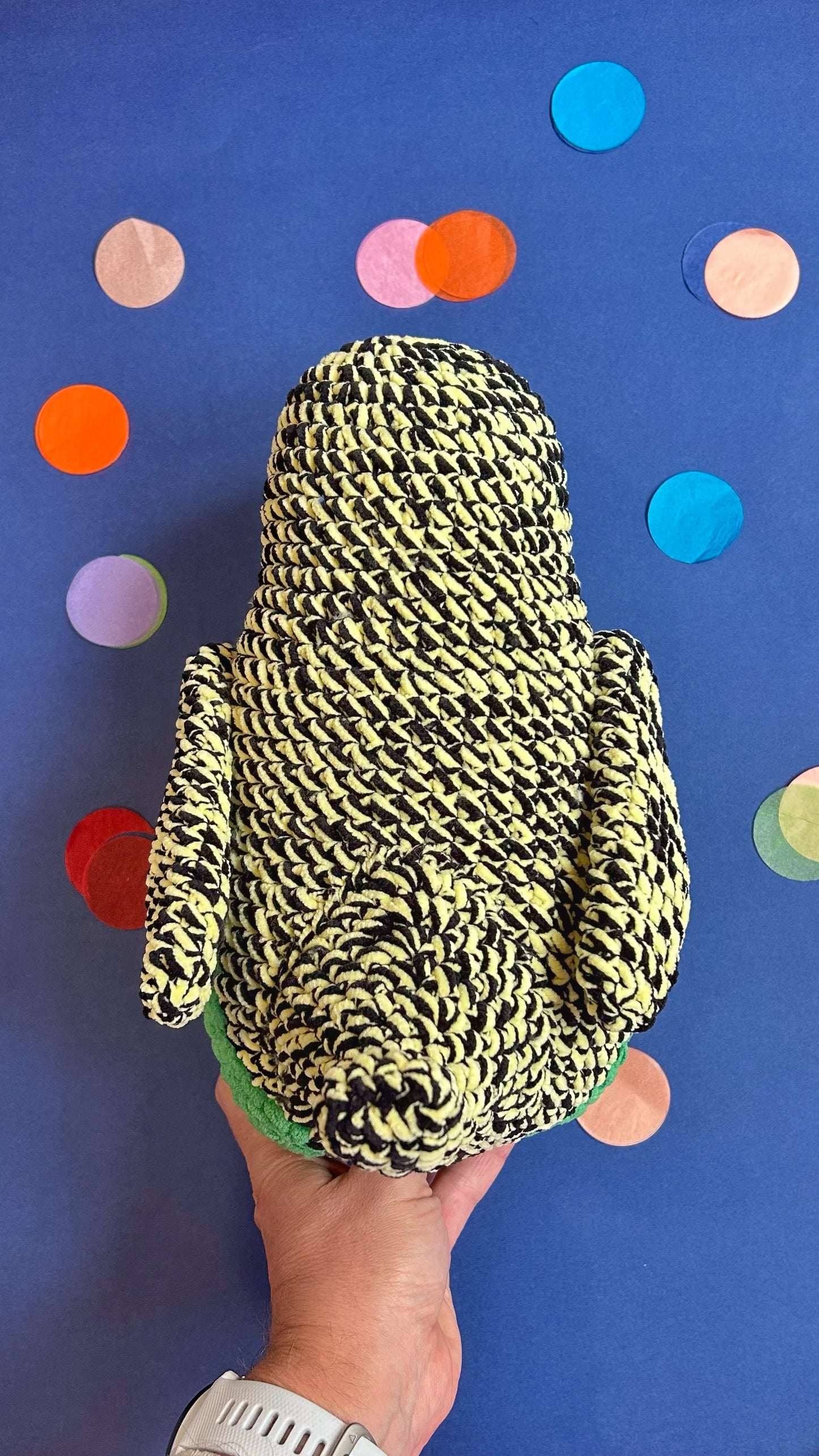 Green and yellow budgie plushie