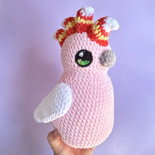 Pink cockatoo plushie