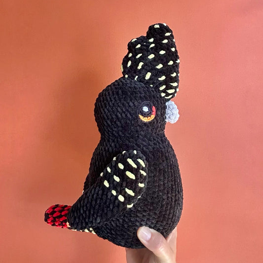 Red-tailed black cockatoo plushie