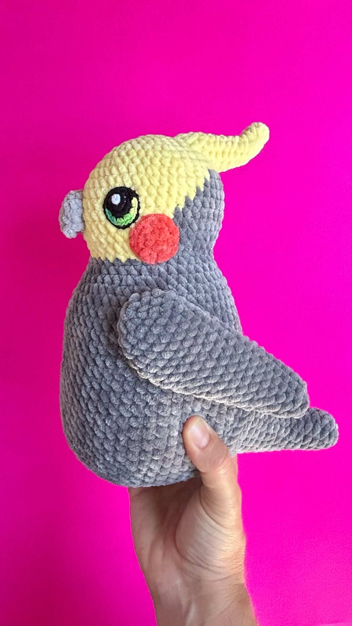 Cockatiel plushie