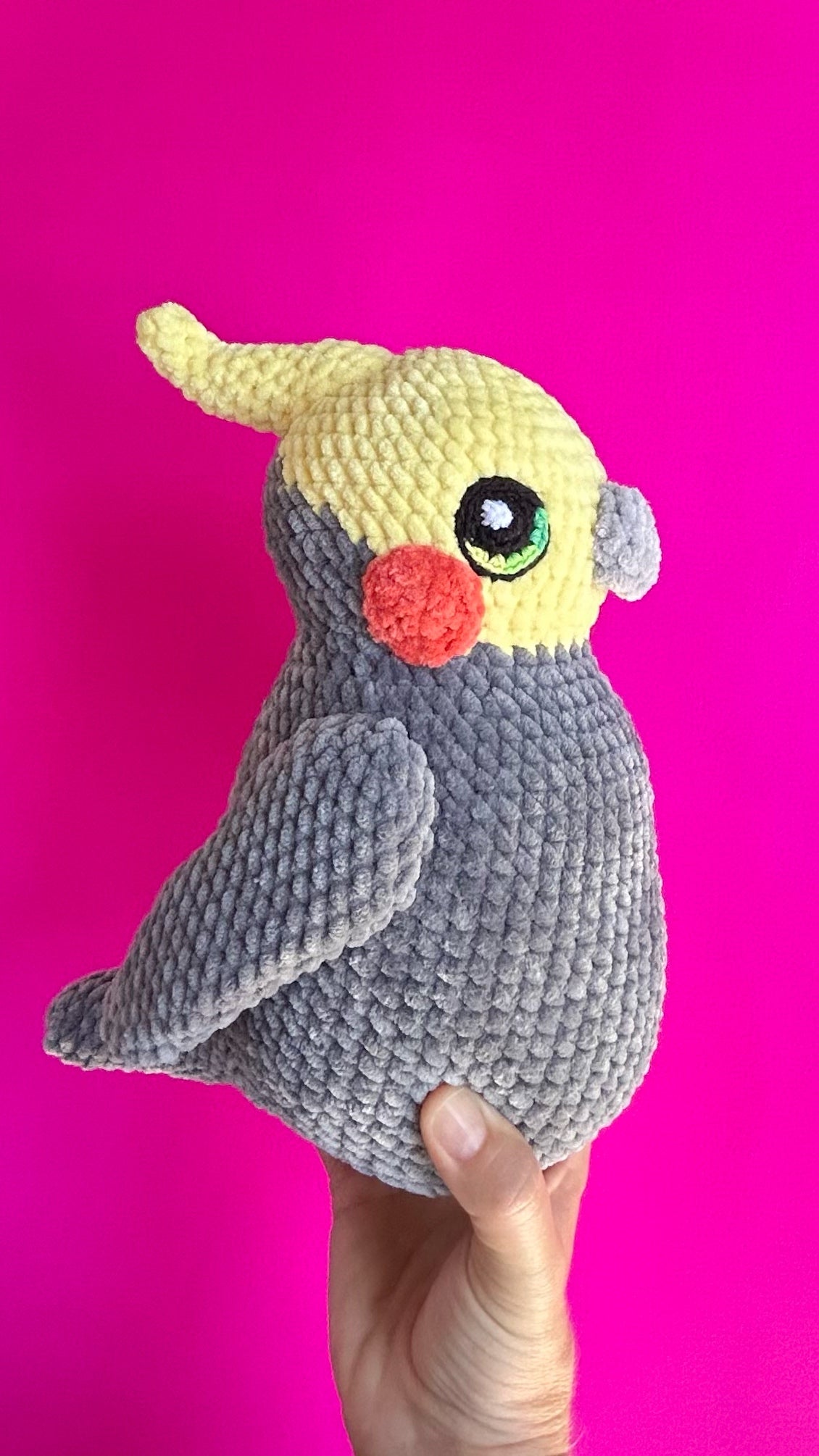 Cockatiel plushie