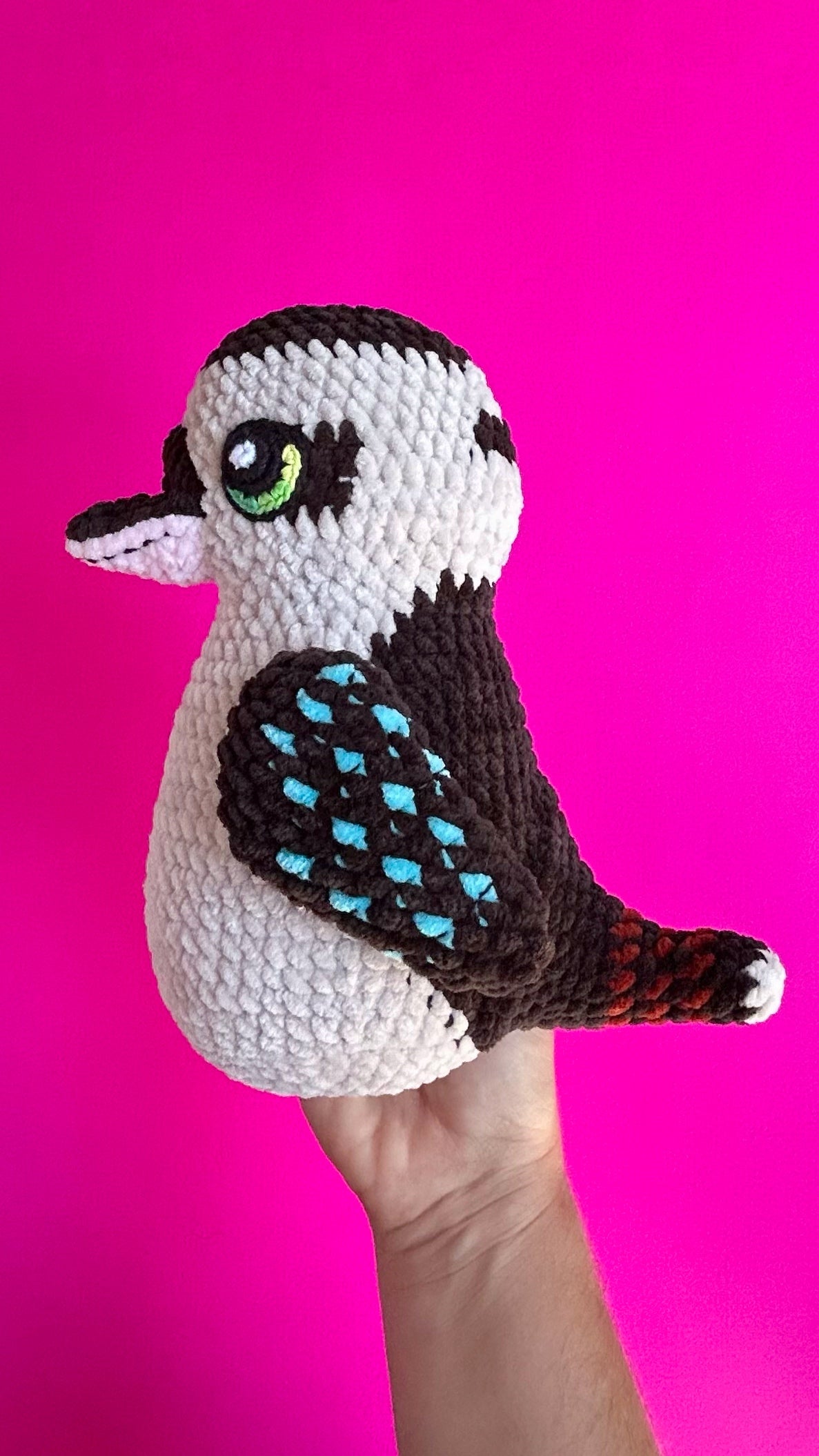 Kookaburra fledgling plushie