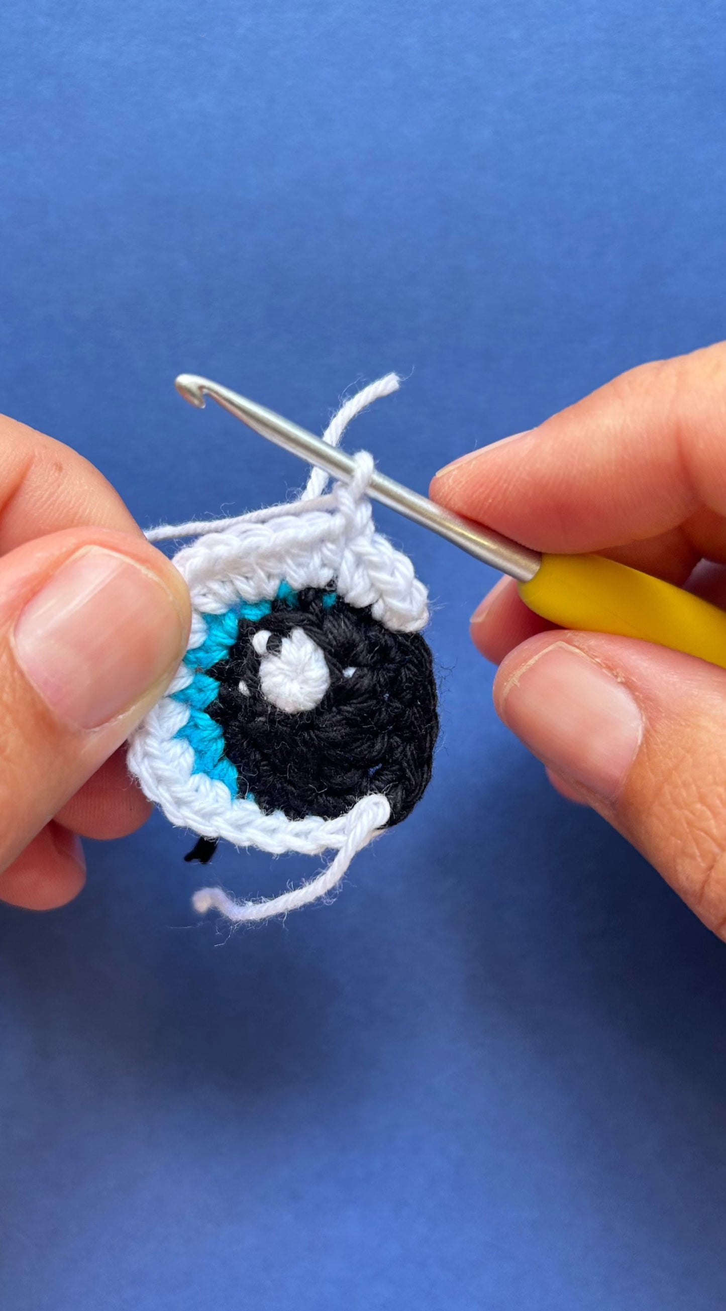 Digital crochet pattern - Oval cartoon eye