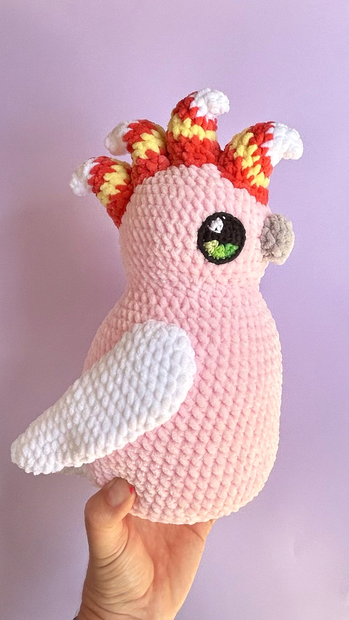 Pink cockatoo plushie