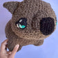 Large wombat plushie - Brown curly