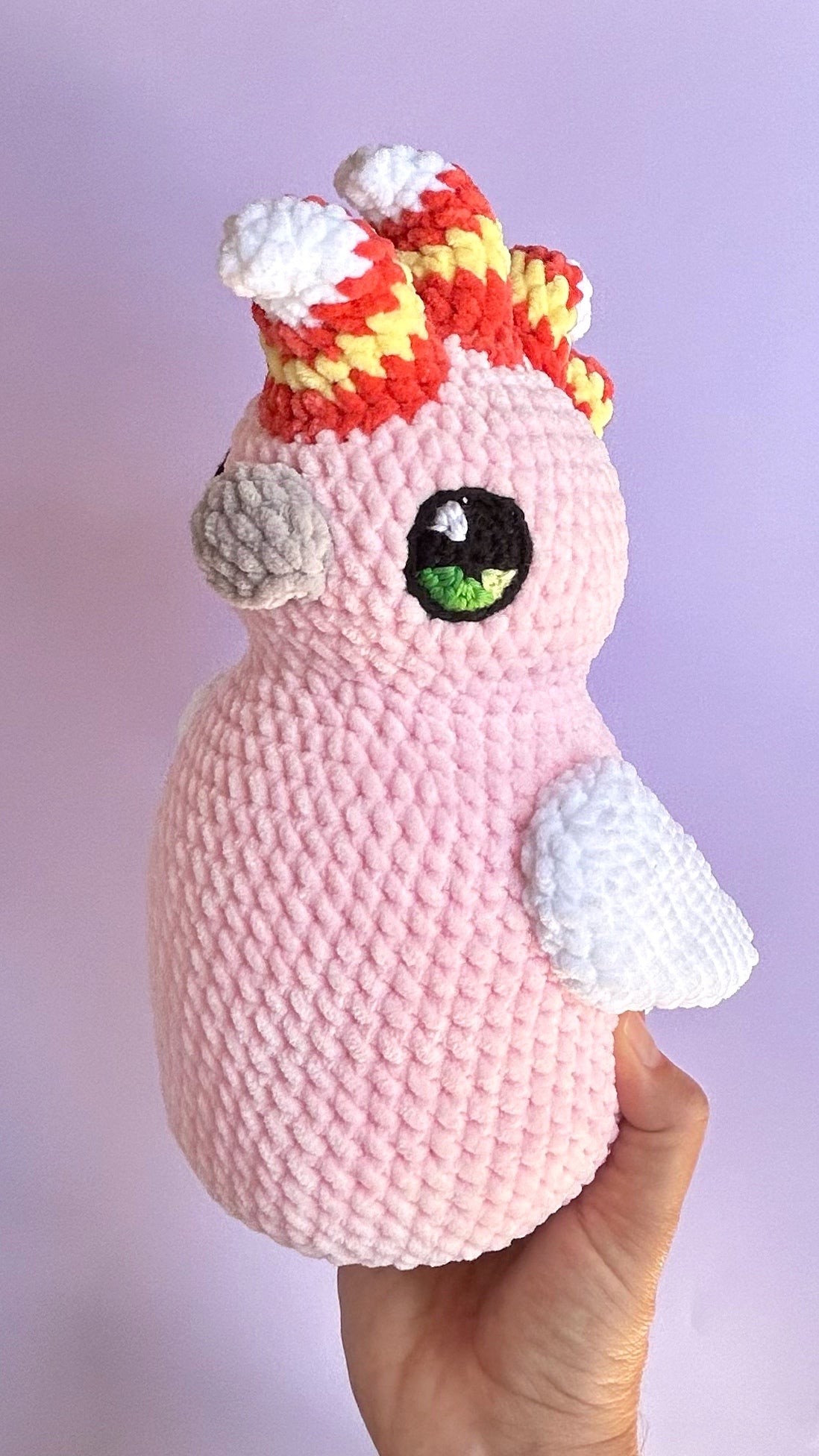 Pink cockatoo plushie