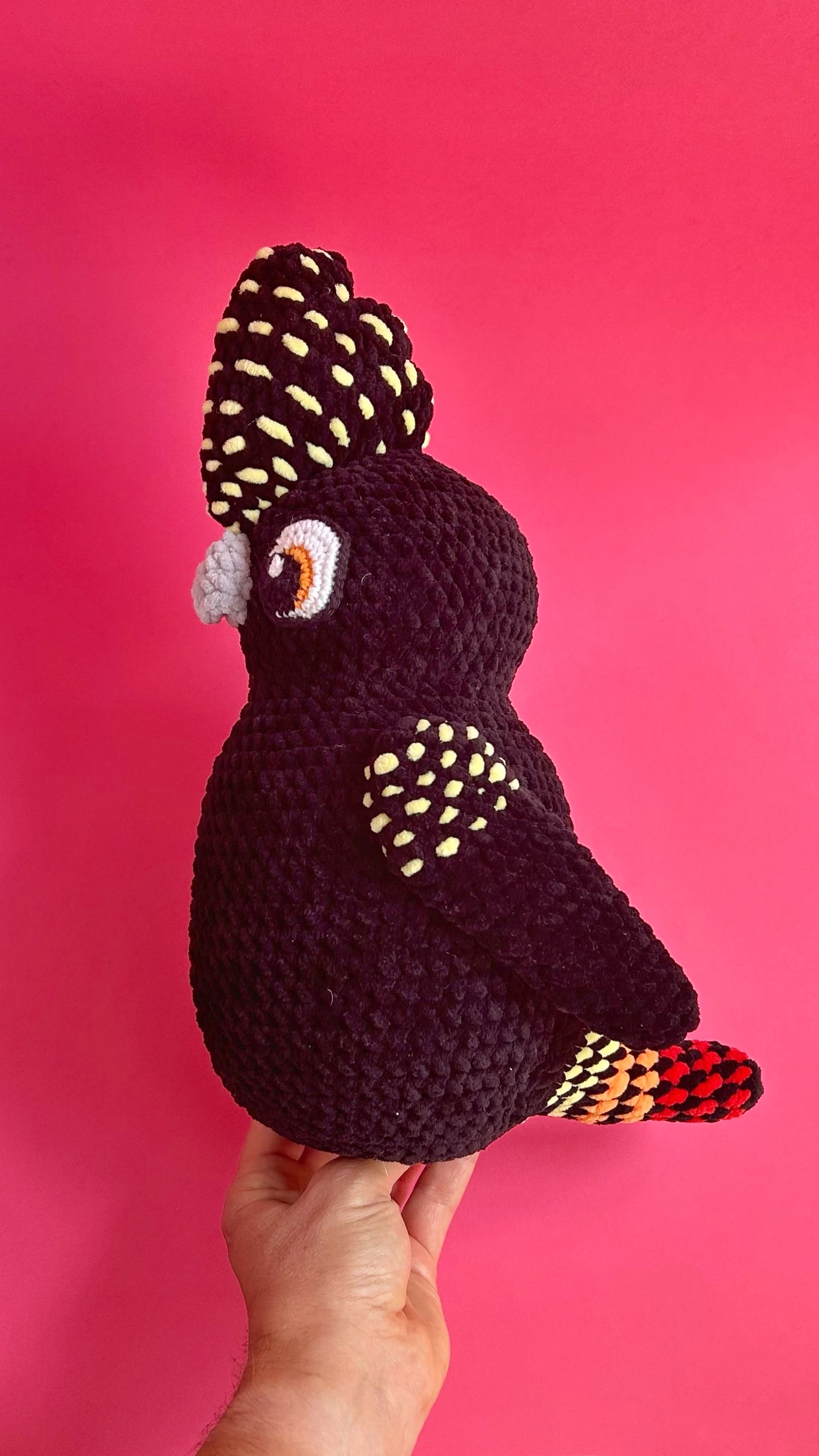 Red-tailed black cockatoo (female) plushie