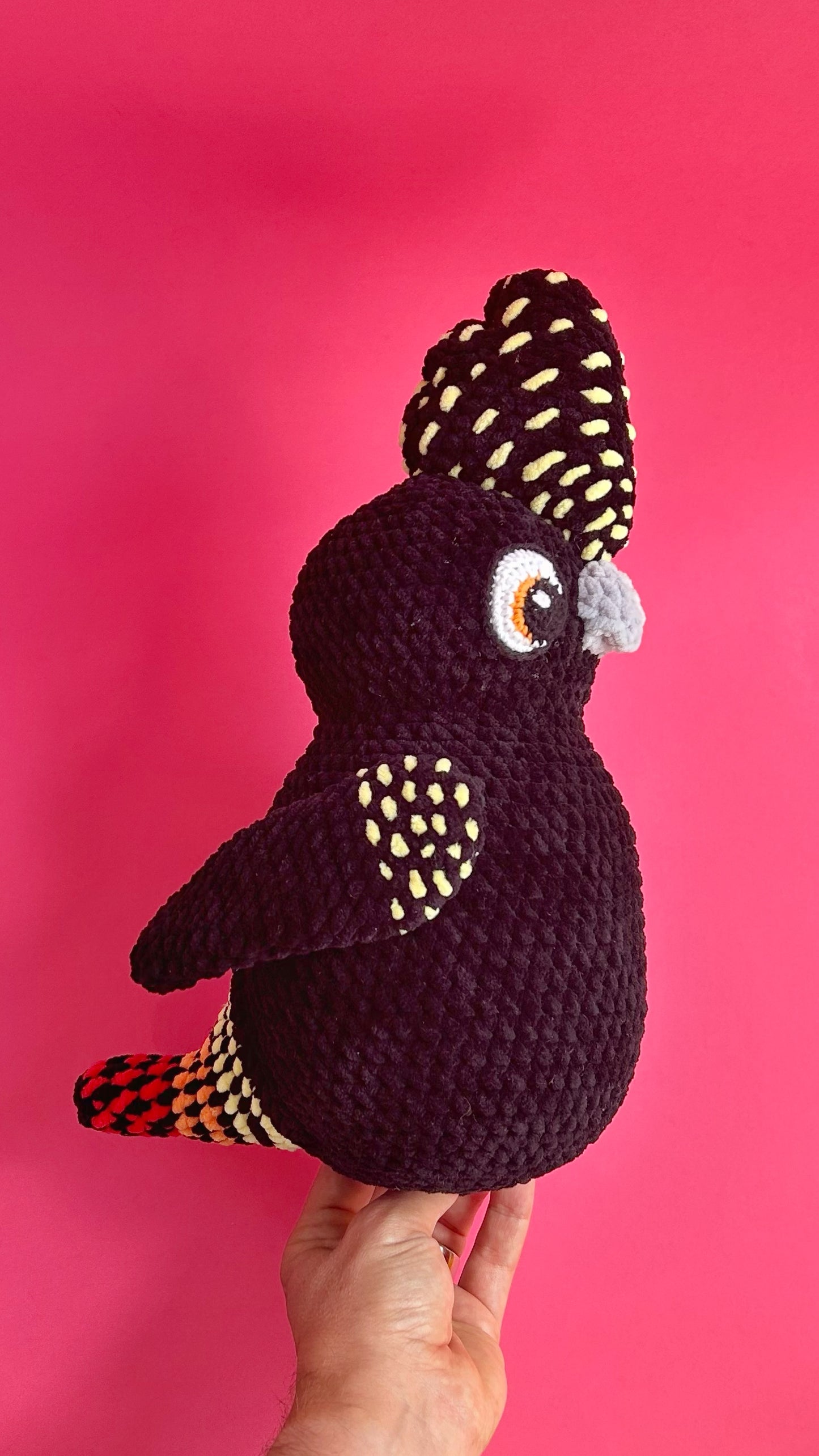 Red-tailed black cockatoo (female) plushie