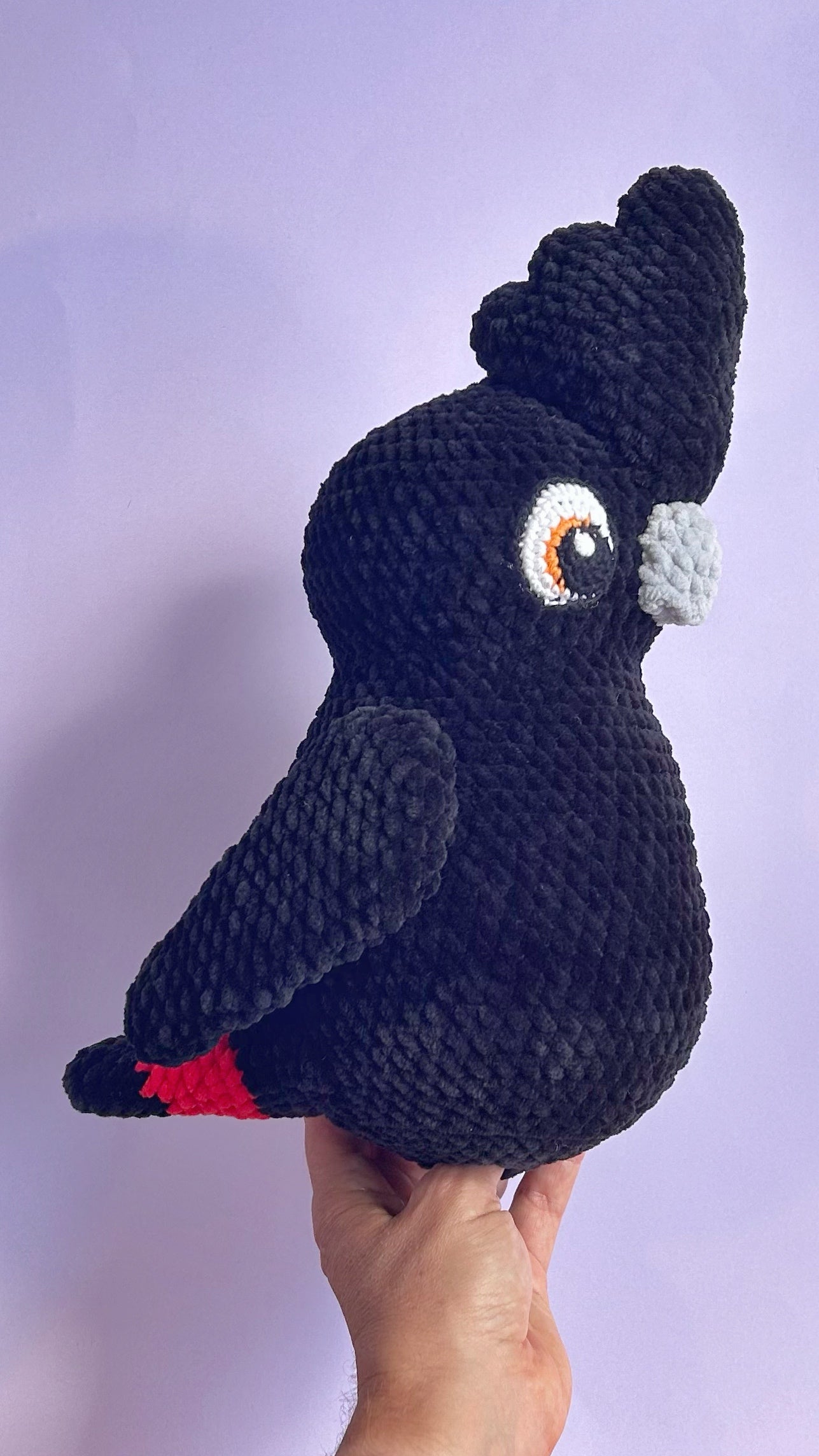 Red-tailed black cockatoo (male) plushie