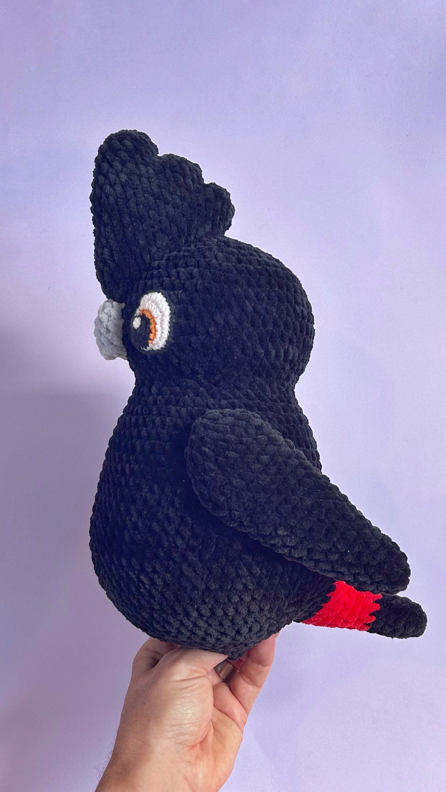 Red-tailed black cockatoo (male) plushie