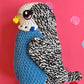 Blue budgie plushie