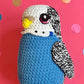 Blue budgie plushie