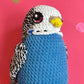 Blue budgie plushie