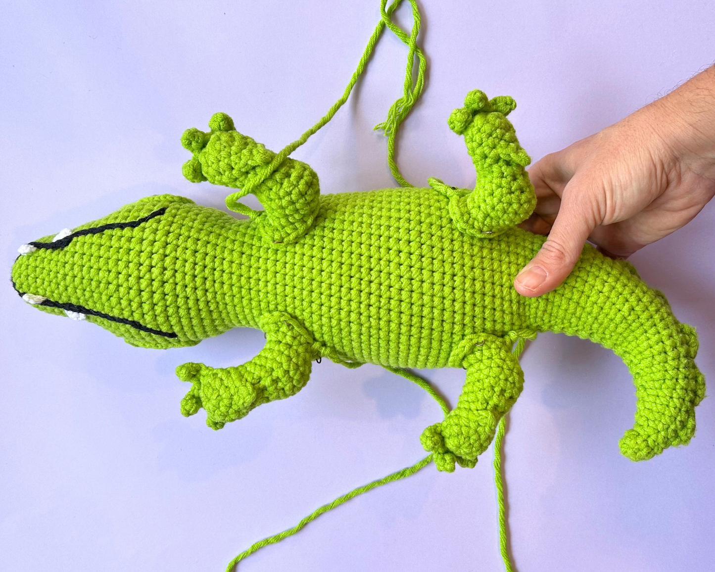 Digital crochet pattern -Crocodile