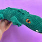 Dark green plush Crocodile