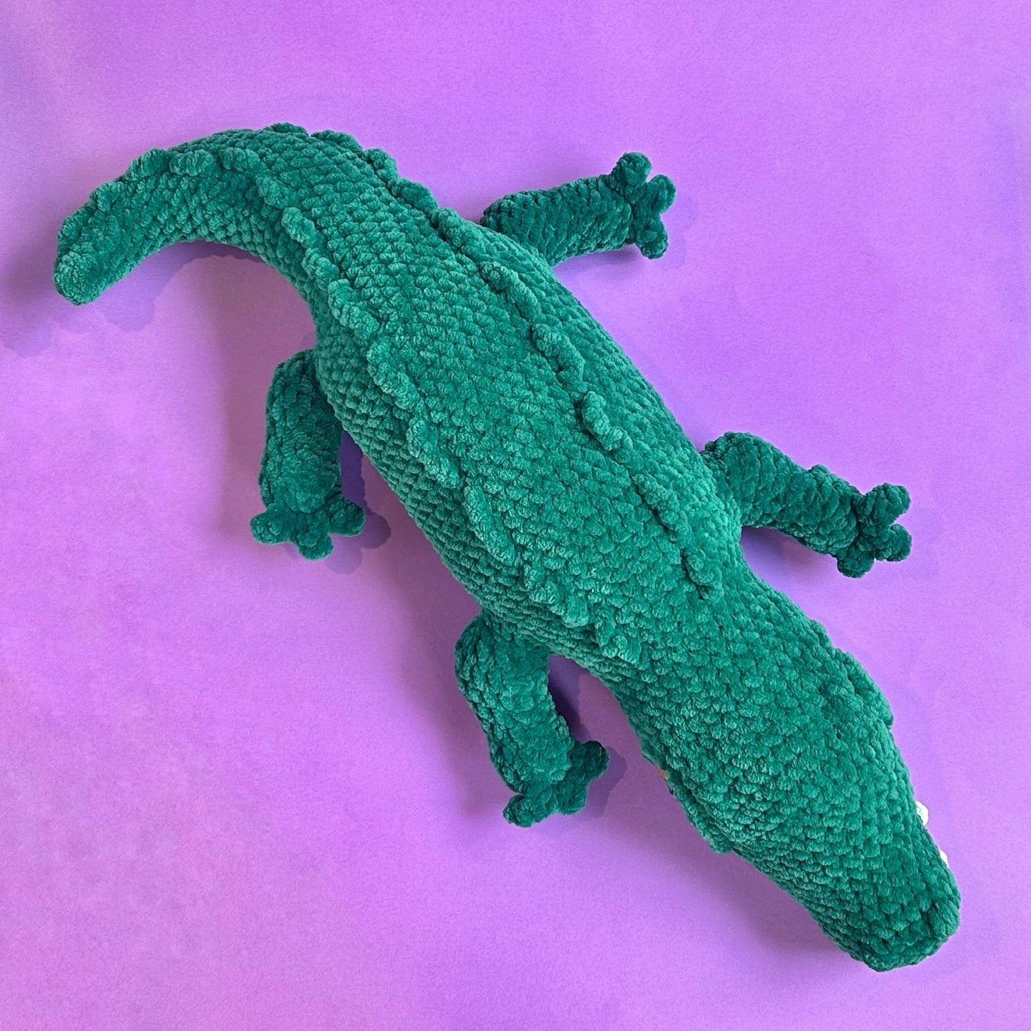 Dark green plush Crocodile