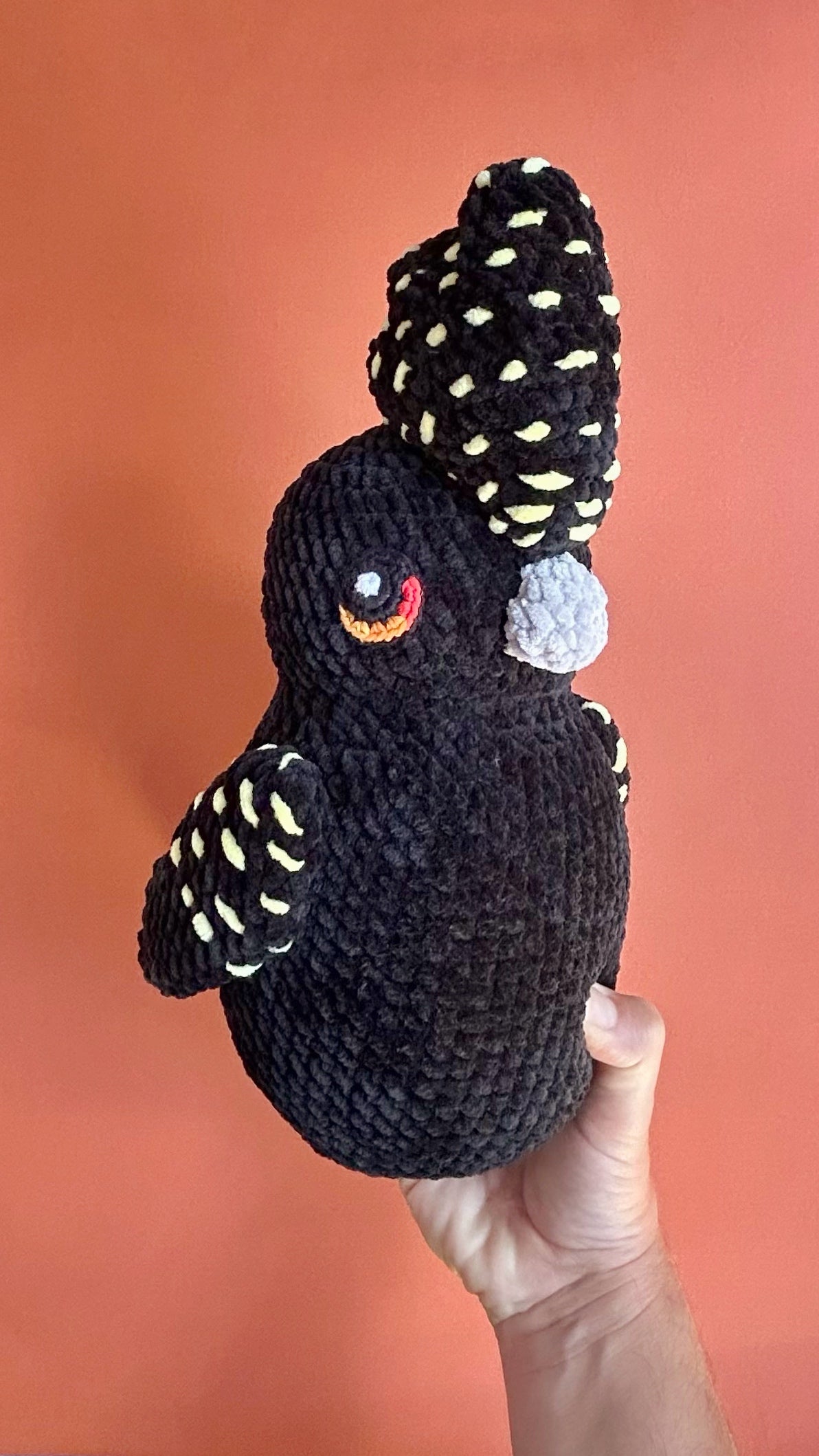 Red-tailed black cockatoo plushie