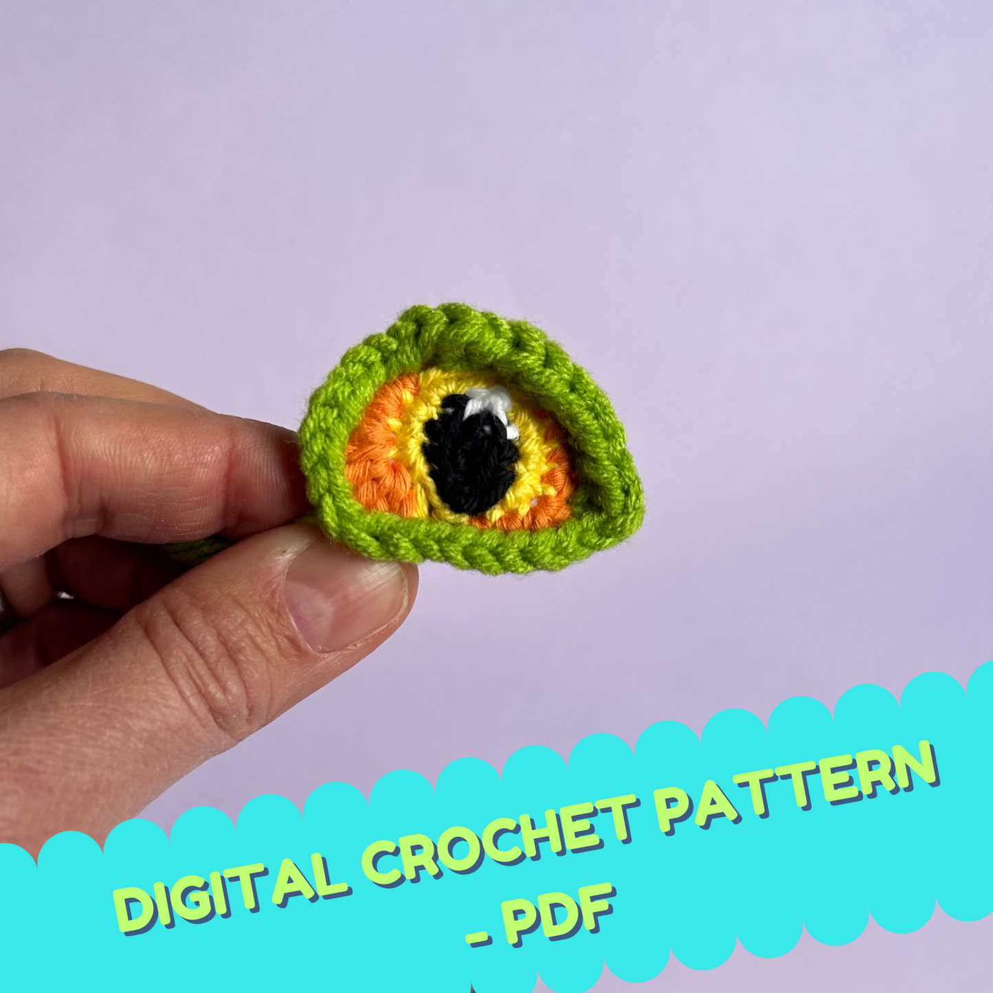 Digital crochet pattern - Reptile eye