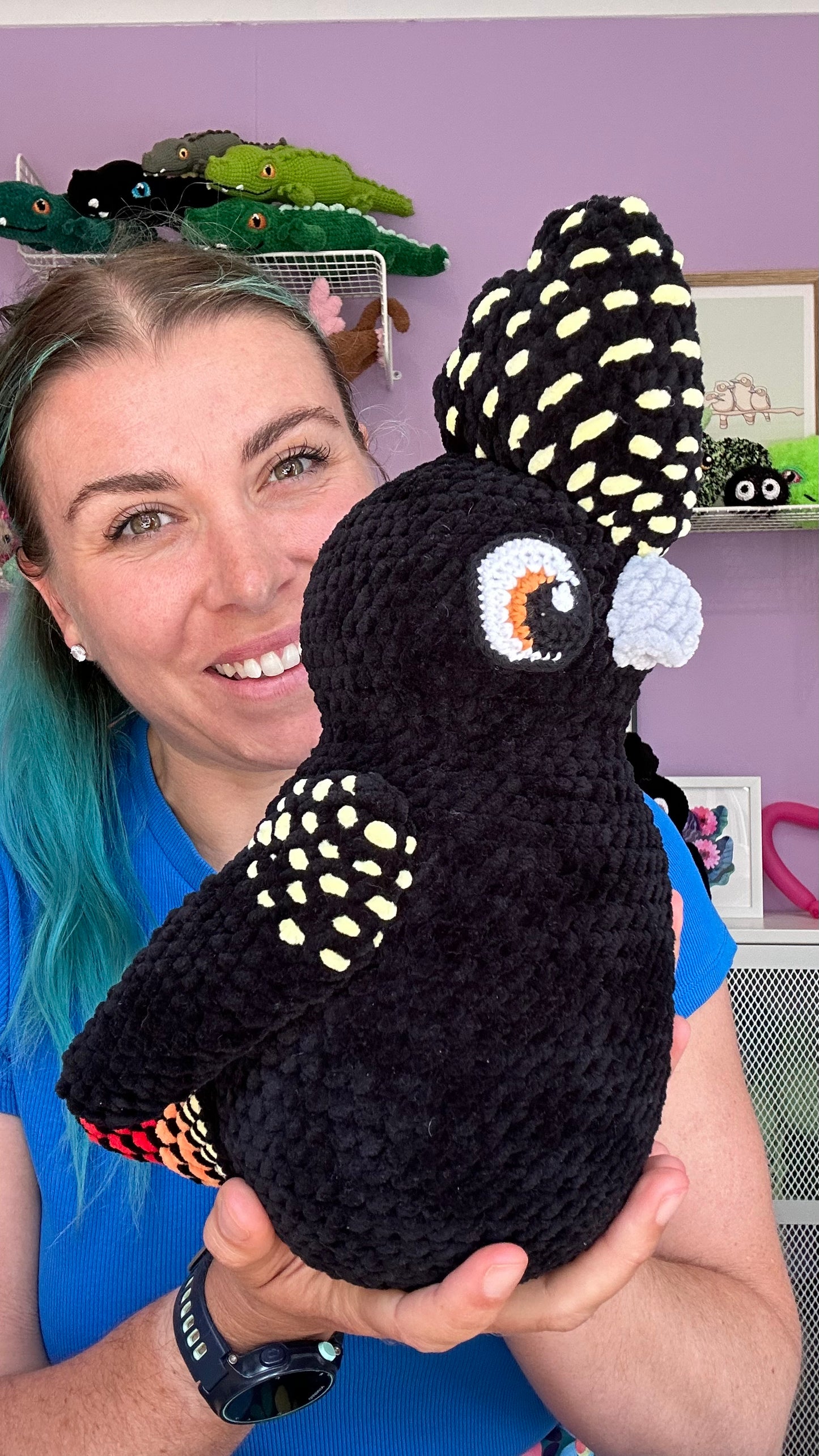 Red-tailed black cockatoo (female) plushie