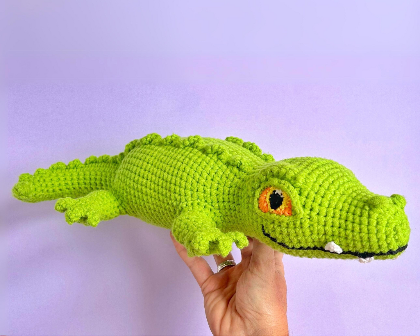 Digital crochet pattern -Crocodile