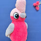 Digital crochet pattern 2 in 1 - Galah / Black Cockatoo