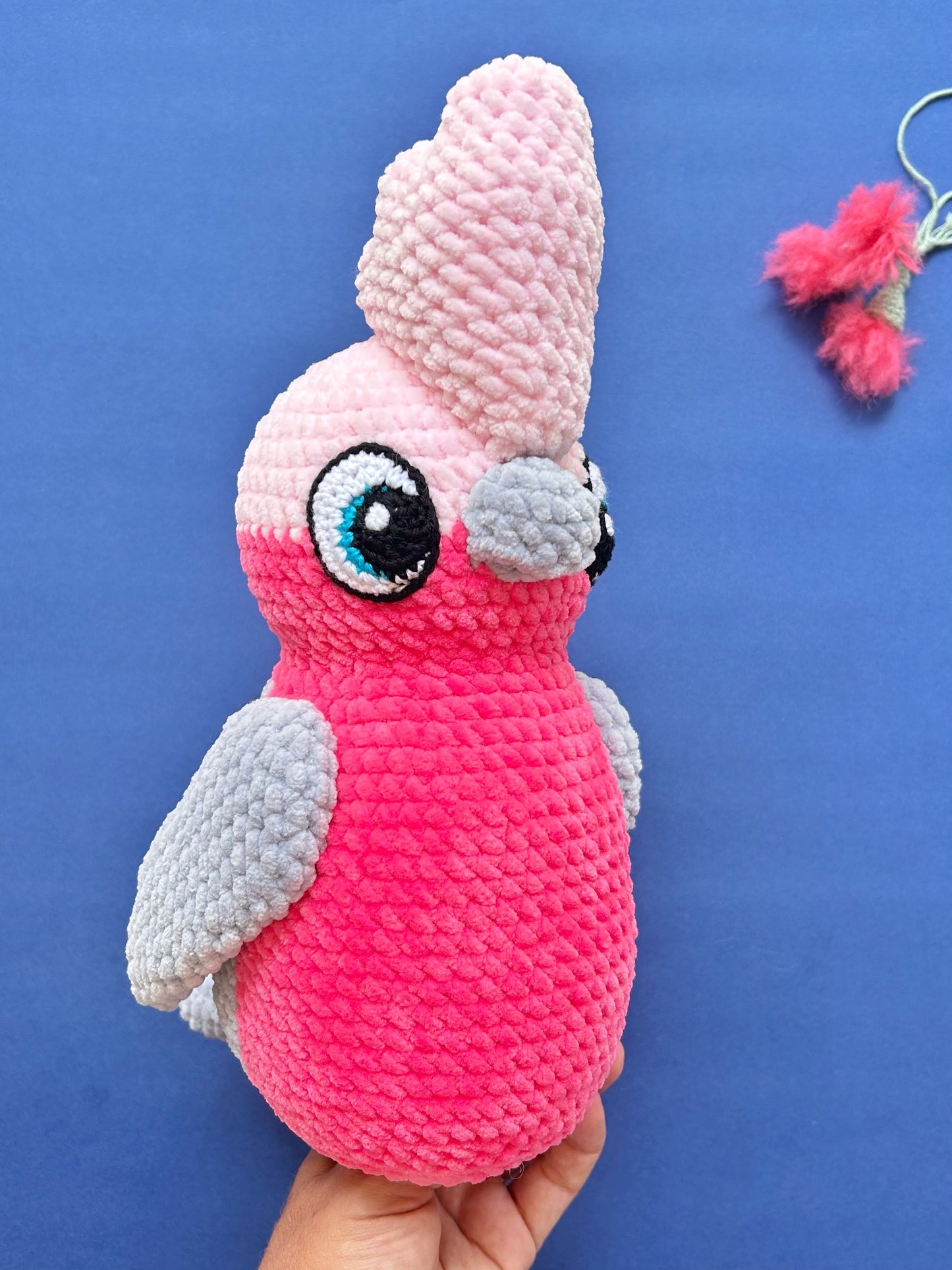 Digital crochet pattern 2 in 1 - Galah / Black Cockatoo