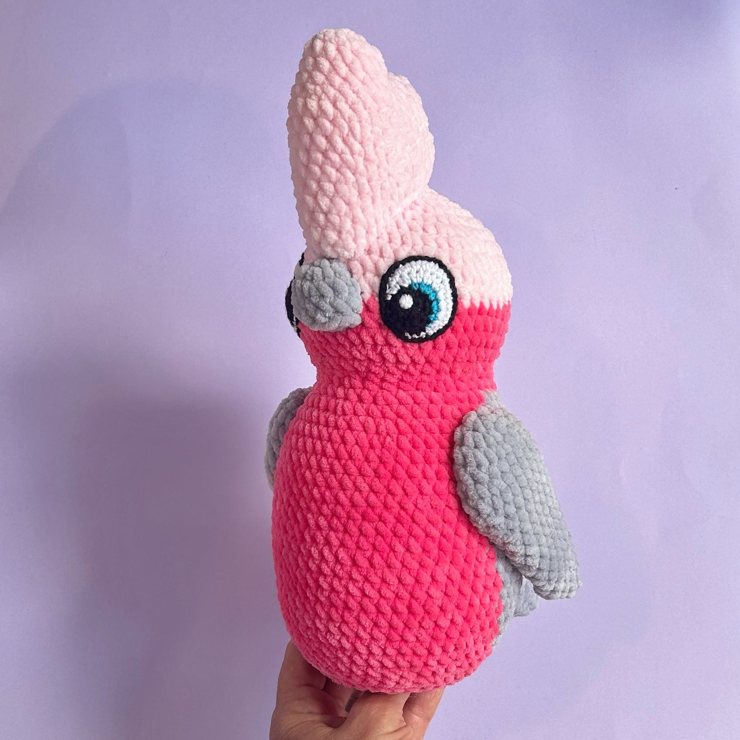 Galah bird plushie