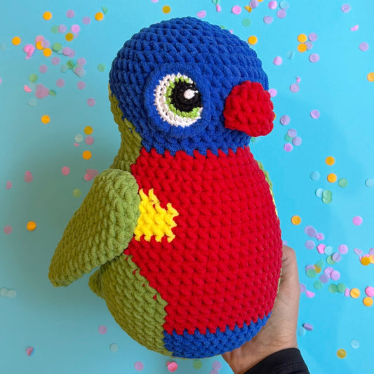 Rainbow Lorikeet plushie - Cartoon eyes