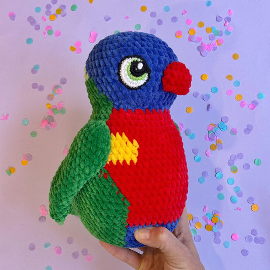 Rainbow Lorikeet plushie - Cartoon eyes