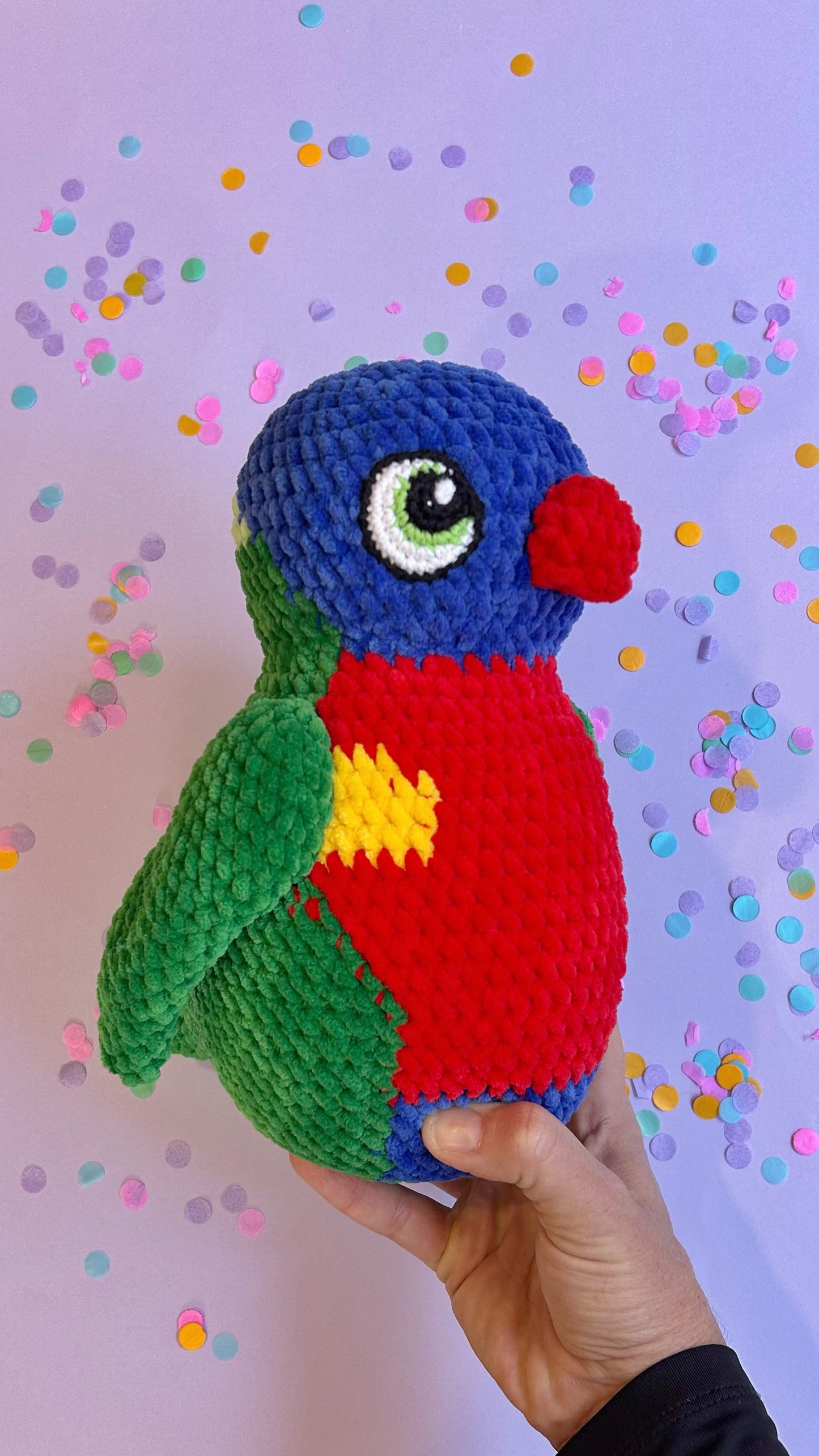 Rainbow Lorikeet plushie - Cartoon eyes