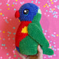Rainbow Lorikeet plushie - Heart eyes