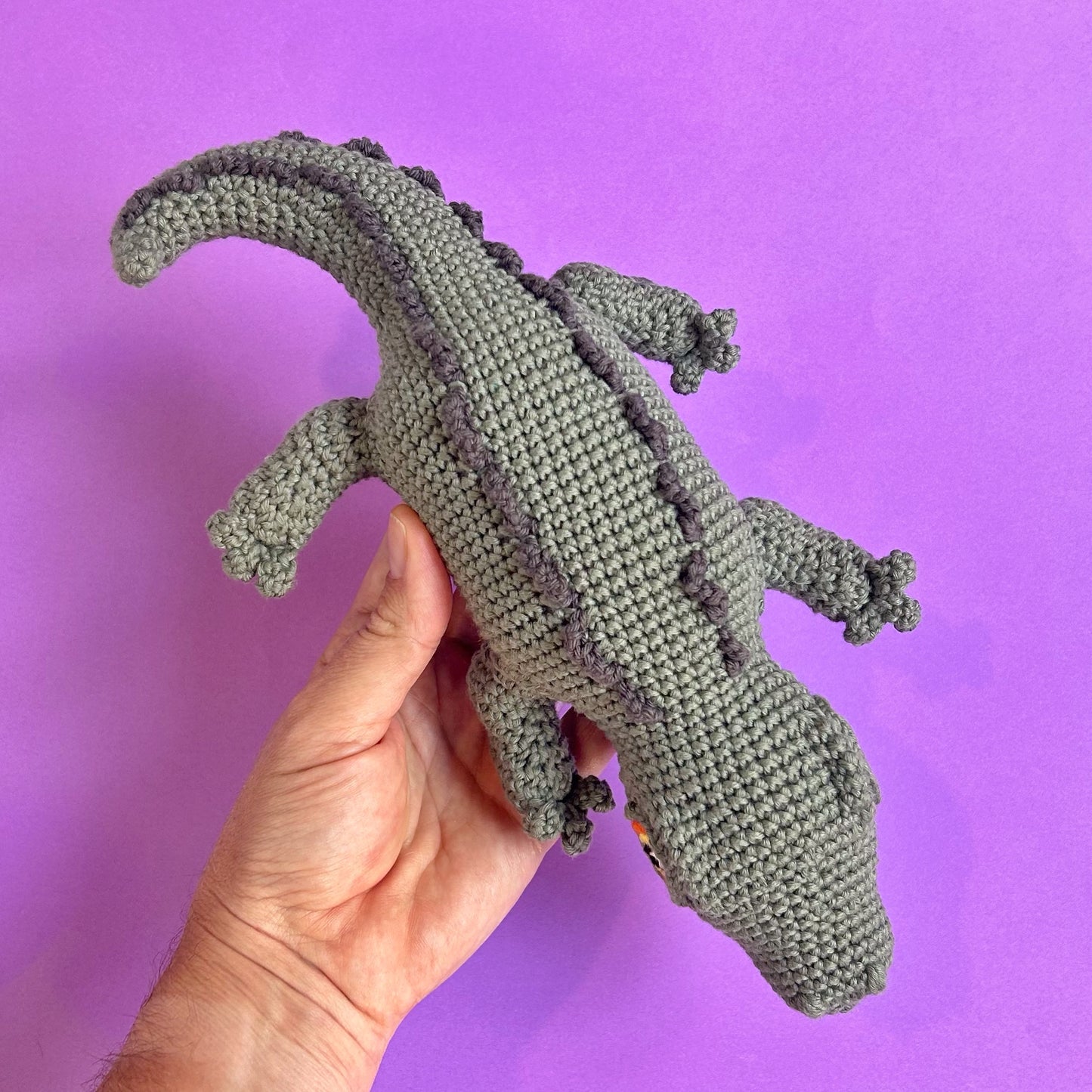 Olive green Crocodile toy (small)