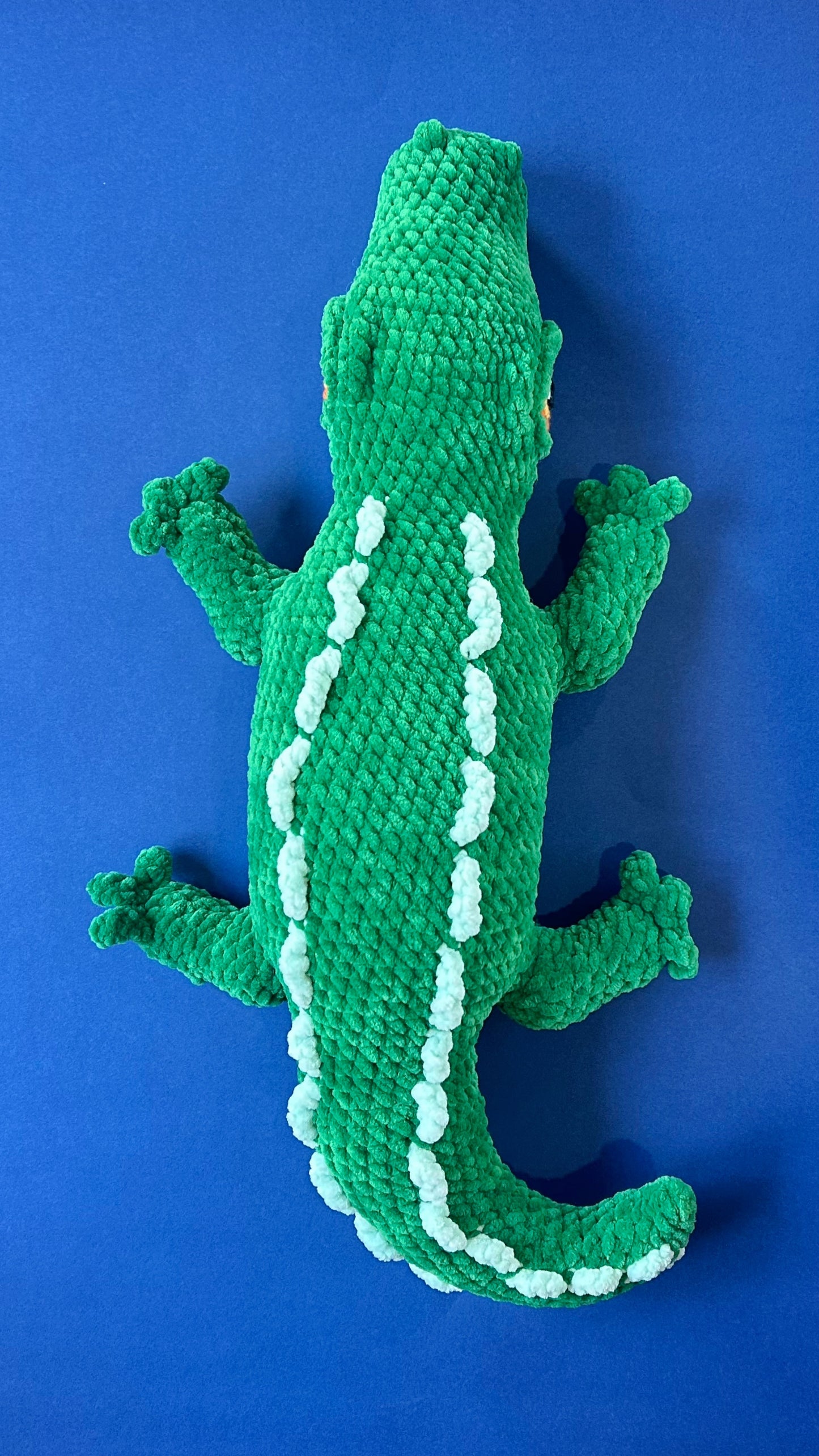 Two tone green plush Crocodile