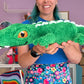 Two tone green plush Crocodile