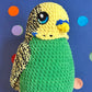 Green and yellow budgie plushie