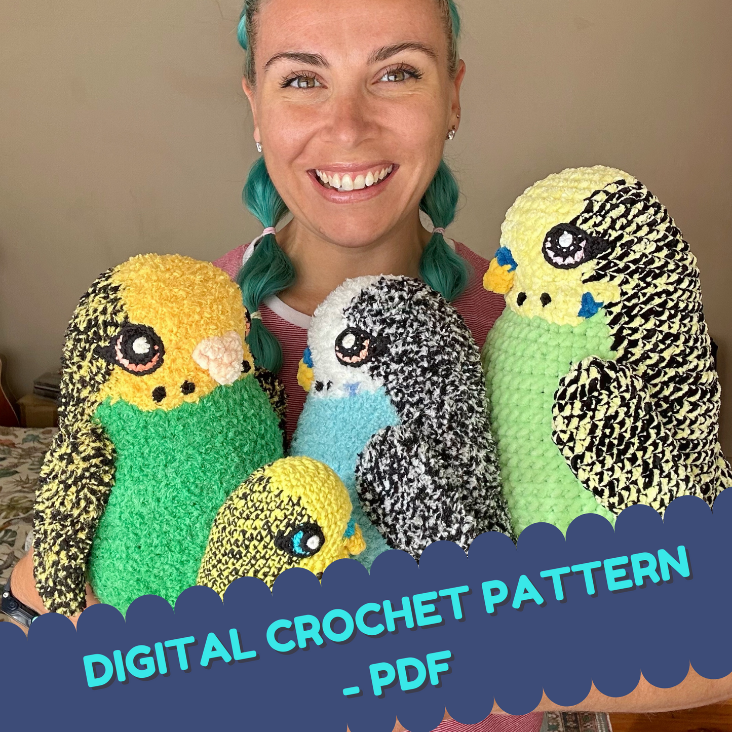 Digital crochet pattern - Budgie/Parakeet