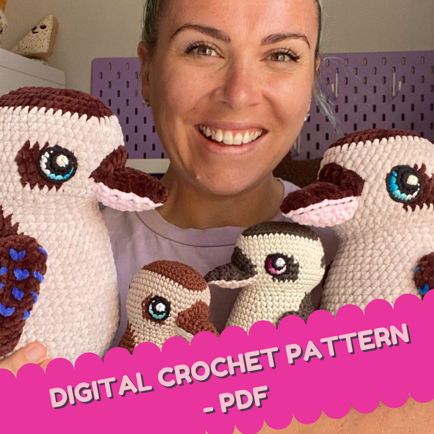 Digital crochet pattern - Kookaburra